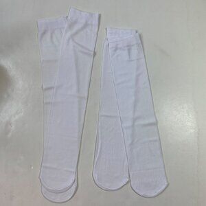 Womens Knee High Socks Stockings Set 2 White Soft Stretchy